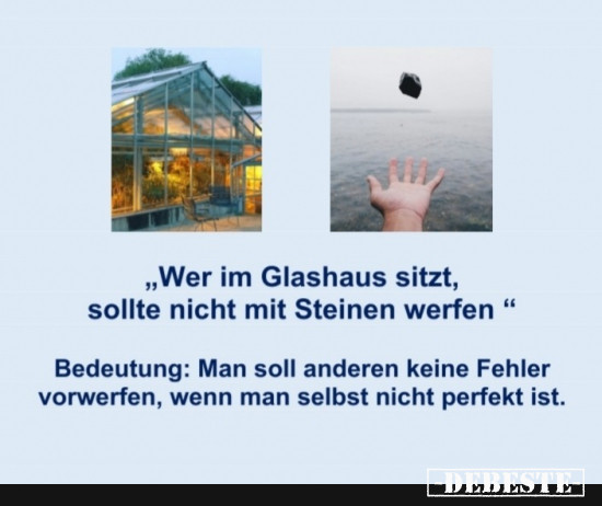Wer im Glashaus sitzt - Lustige Bilder | DEBESTE.de