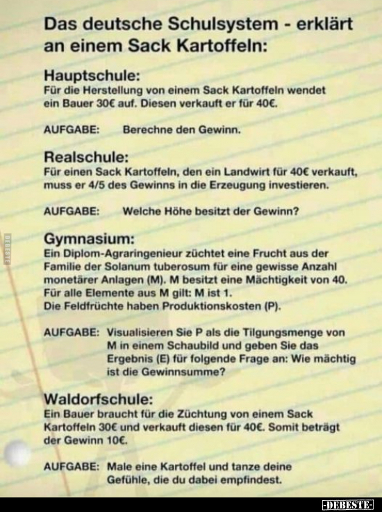 Das deutsche Schulsystem.. - Lustige Bilder | DEBESTE.de