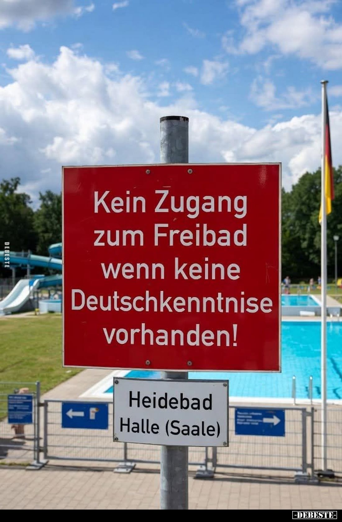 Kein Zugang zum Freibad wenn keine Deutschkenntnise vorhanden!