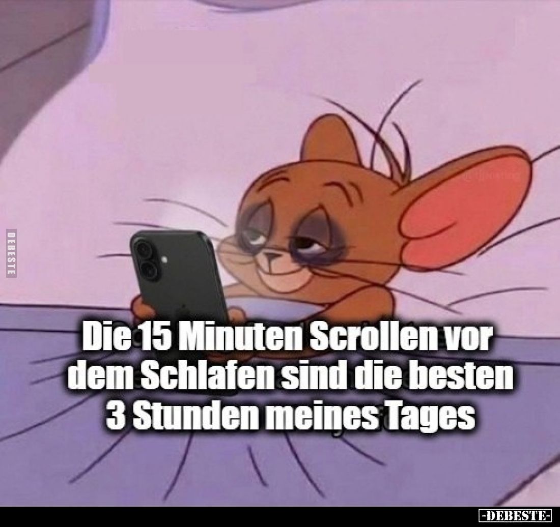 Die 15 Minuten Scrollen vor dem Schlafen sind die besten 3.. - Lustige Bilder | DEBESTE.de