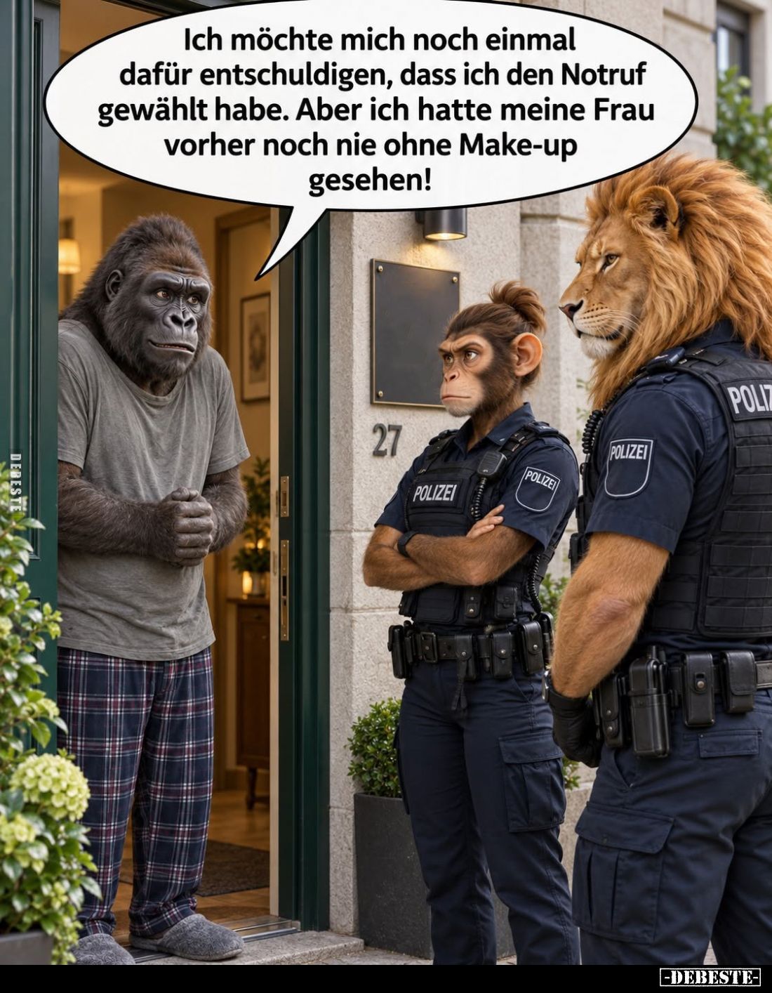 Ich möchte mich noch einmal dafür entschuldigen, dass ich den Notruf gewählt habe. Aber ich hatte meine Frau vorher noch nie ...