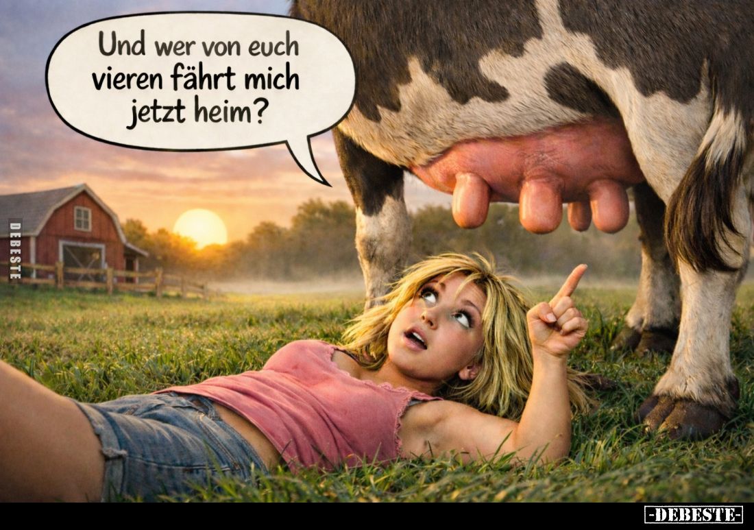 Und wer von euch vieren fährt mich jetzt heim?