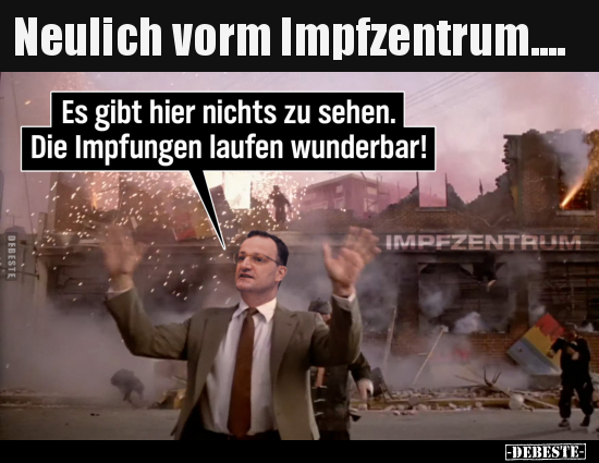 Neulich vorm Impfzentrum....