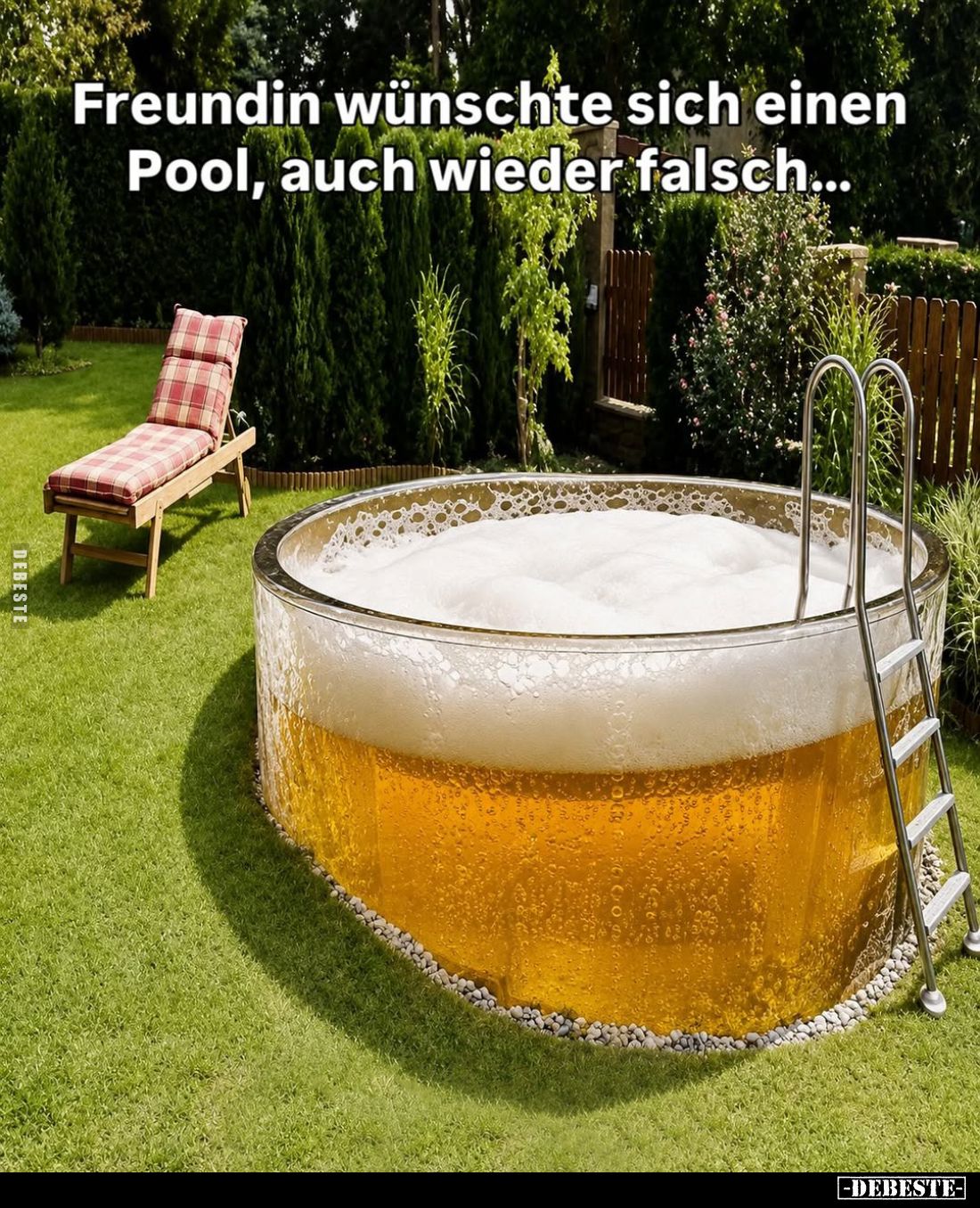 Freundin wünschte sich einen Pool, auch wieder falsch...