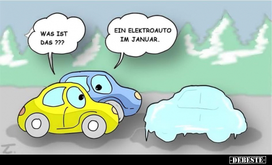 Was ist das ??? Ein Elektroauto im Januar.. - Lustige Bilder | DEBESTE.de