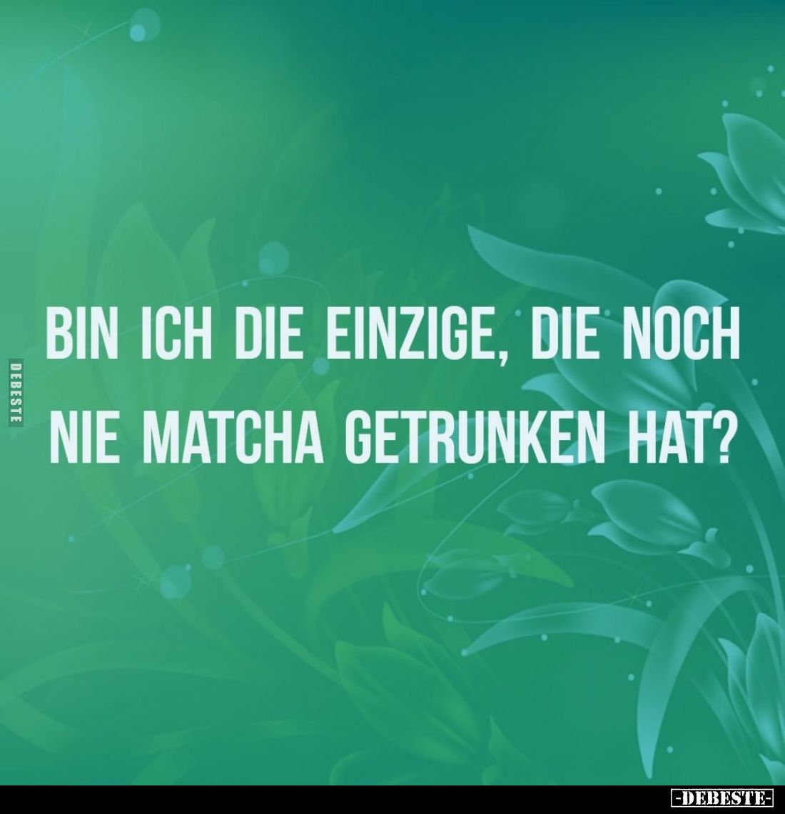 Bin ich die einzige, die noch nie Matcha getrunken hat?