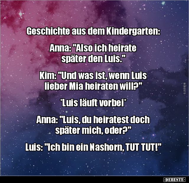 Geschichte aus dem Kindergarten: Anna: "Also ich heirate.." - Lustige Bilder | DEBESTE.de