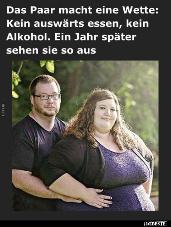 Das Paar macht eine Wette: Kein auswärts essen, kein.. - Lustige Bilder | DEBESTE.de
