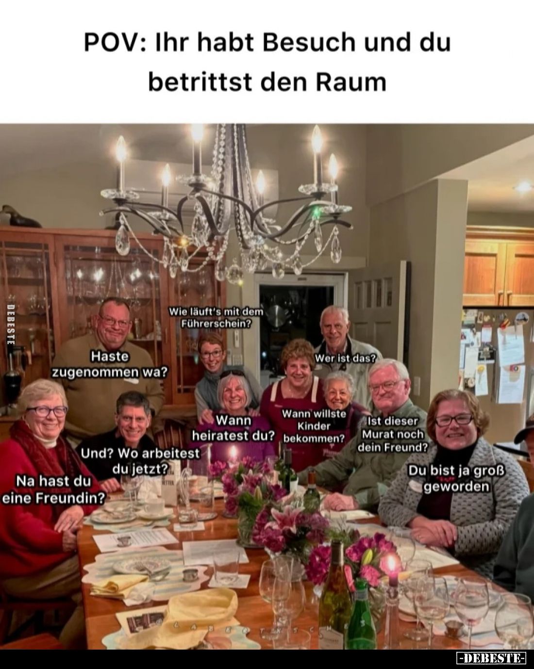 POV: Ihr habt Besuch und du betrittst den Raum