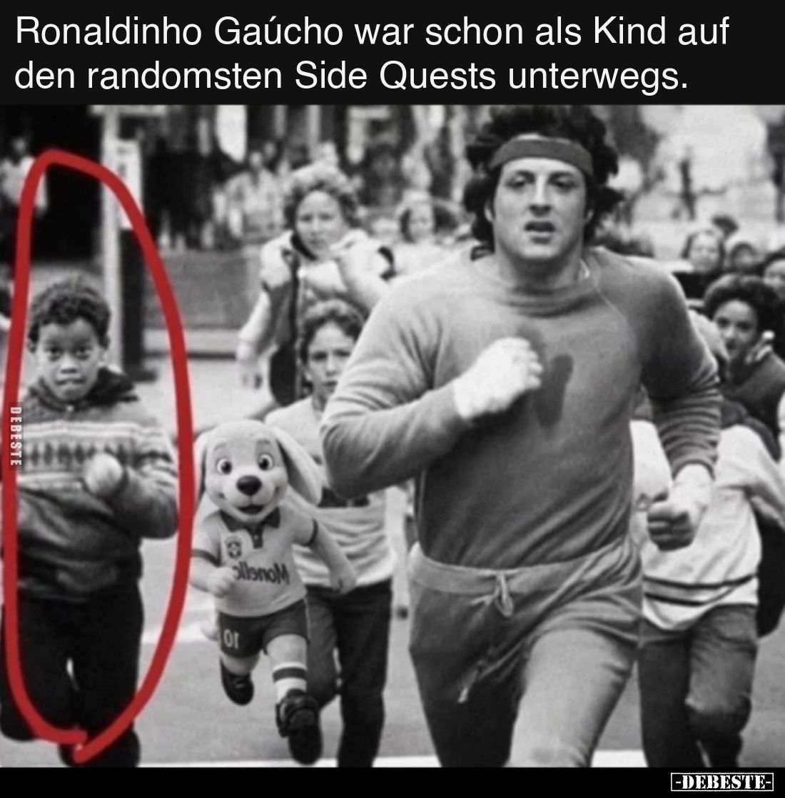 Ronaldinho Gaúcho war schon als Kind auf den randomsten Side Quests unterwegs.