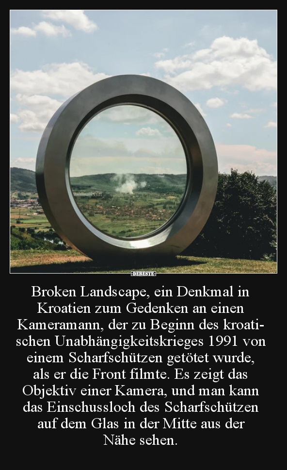 Broken Landscape, ein Denkmal in Kroatien zum Gedenken an.. - Lustige Bilder | DEBESTE.de