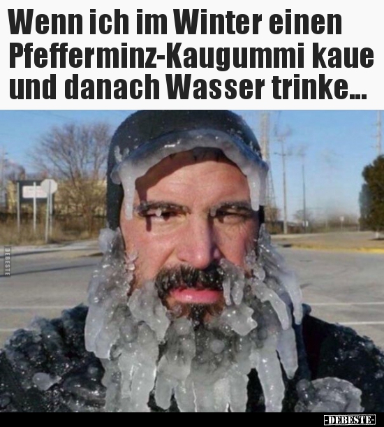 Wenn ich im Winter einen Pfefferminz-Kaugummi kaue und.. - Lustige Bilder | DEBESTE.de