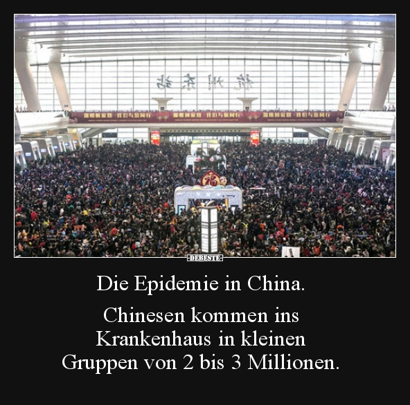 Die Epidemie in China. Chinesen kommen ins Krankenhaus.. - Lustige Bilder | DEBESTE.de