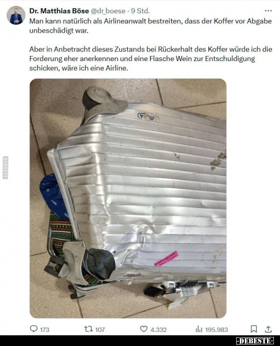 Man kann natürlich als Airlineanwalt bestreiten.. - Lustige Bilder | DEBESTE.de