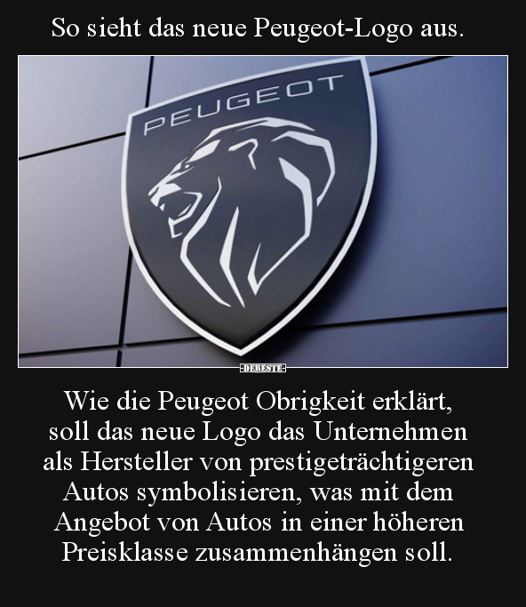 So sieht das neue Peugeot-Logo aus.. - Lustige Bilder | DEBESTE.de