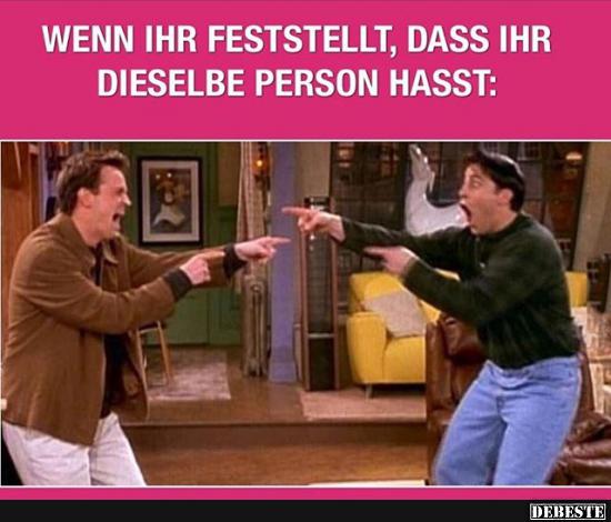 Wenn ihr festgestellt, dass ihr dieselbe Person hasst..