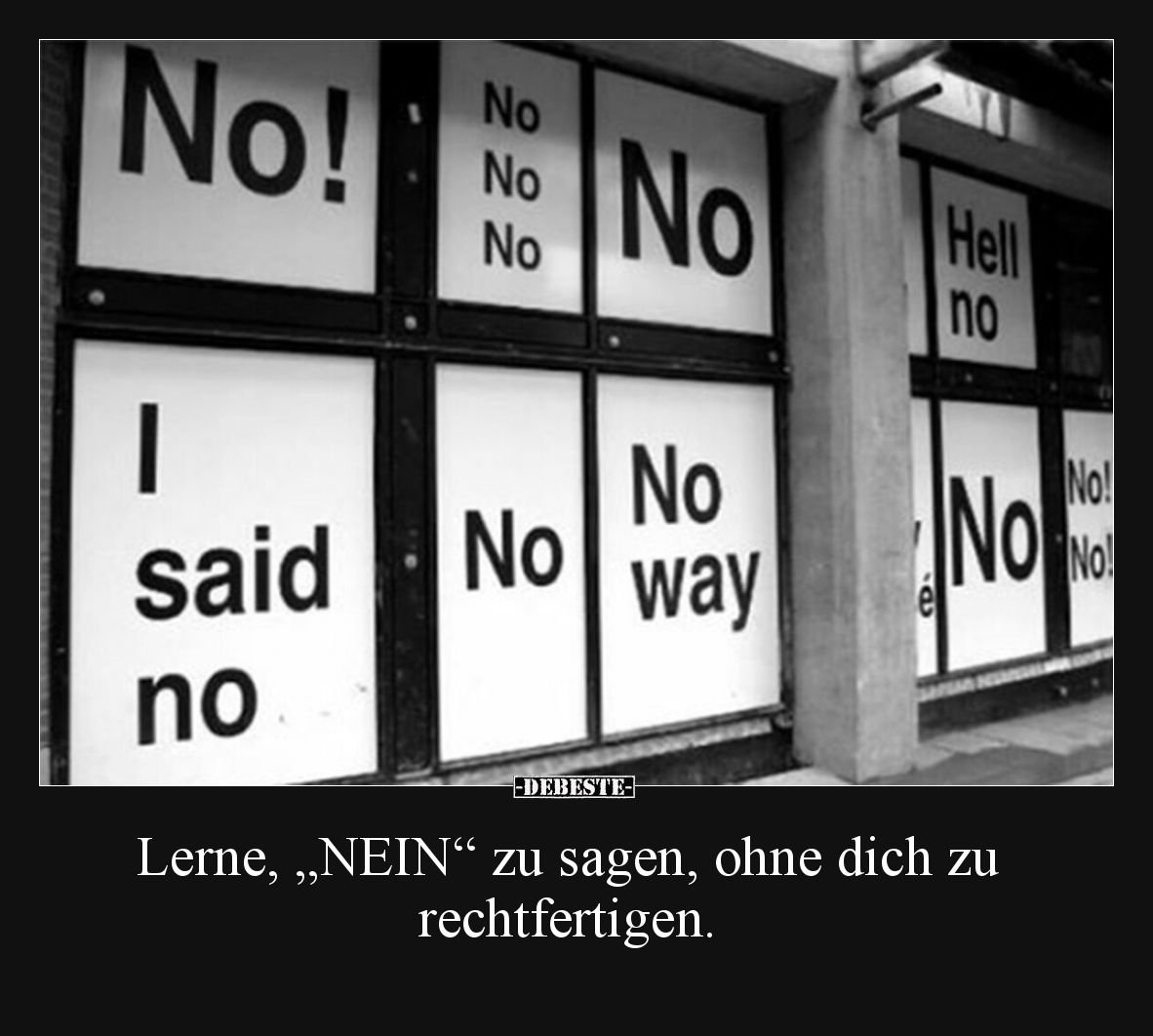 Lerne, „NEIN“ zu sagen, ohne dich zu rechtfertigen.