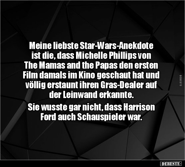 Meine liebste Star-Wars-Anekdote ist die, dass Michelle.. - Lustige Bilder | DEBESTE.de