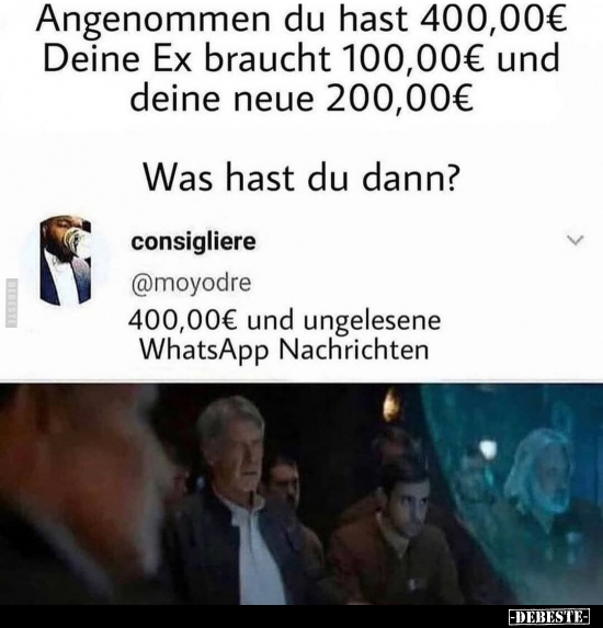 Angenommen du hast 400,00€..