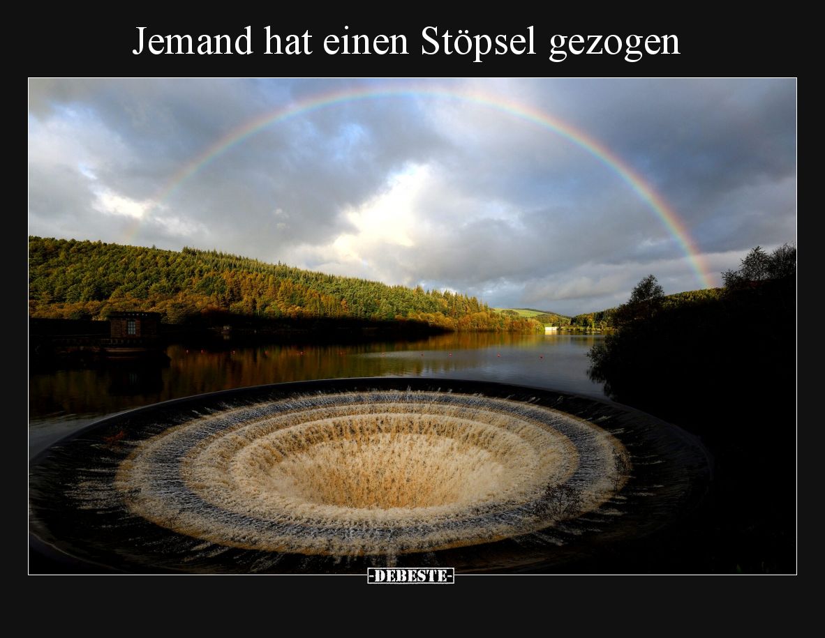 Jemand hat einen Stöpsel gezogen