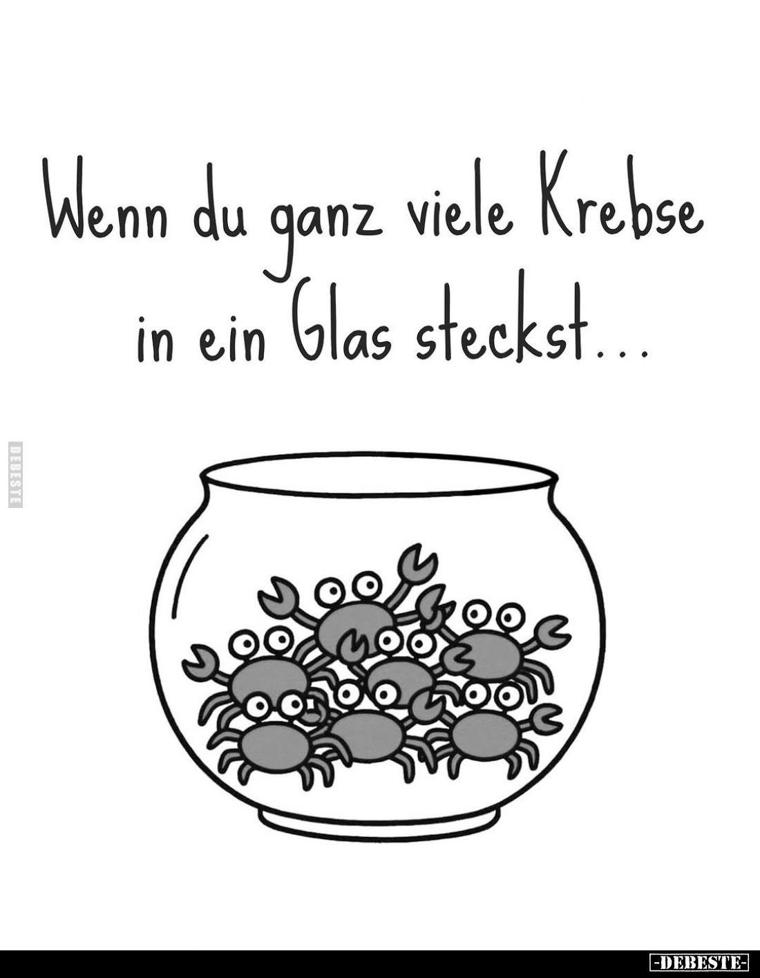 Wenn du ganz viele Krebse in ein Glas steckst...