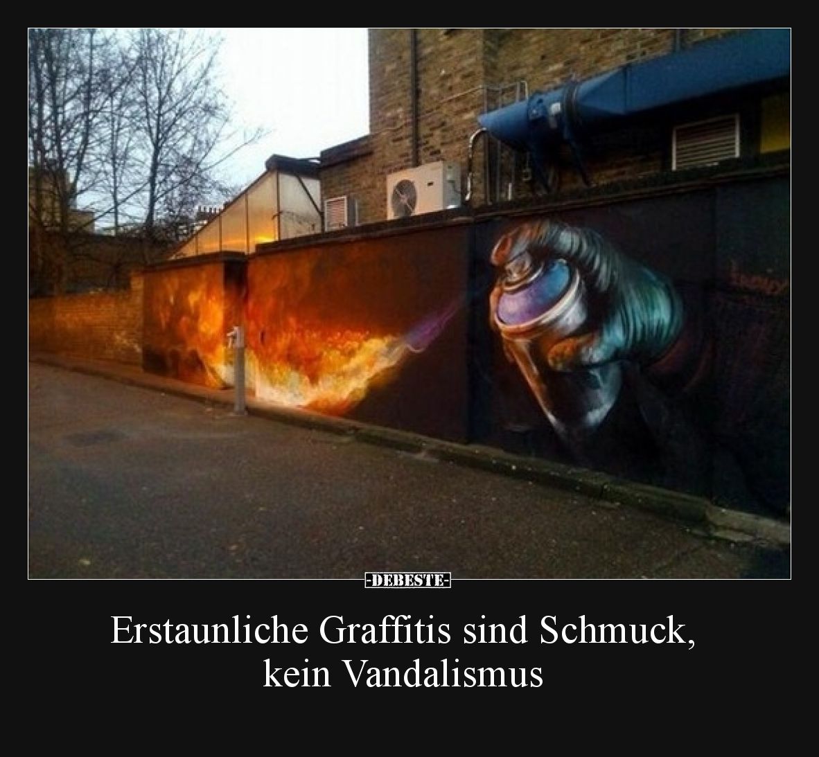 Erstaunliche Graffitis sind Schmuck, kein Vandalismus