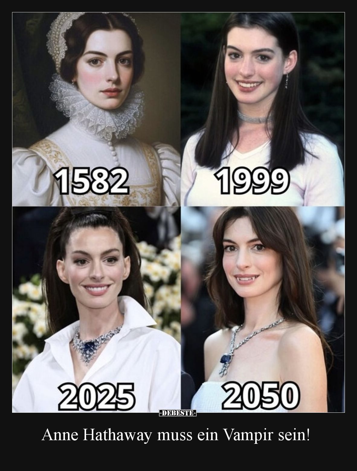 Anne Hathaway muss ein Vampir sein!