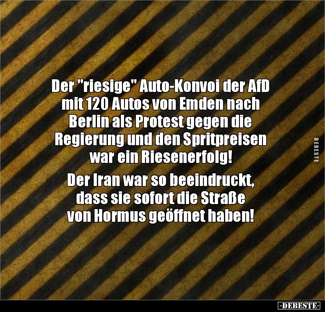 Der "riesige" Auto-Konvoi der AfD mit 120 Autos.. - Lustige Bilder | DEBESTE.de
