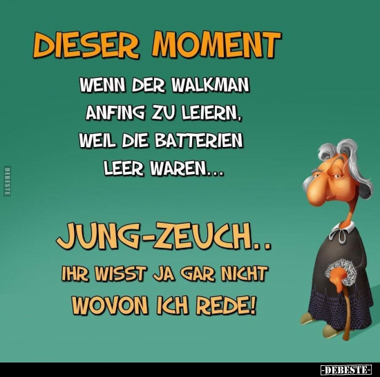 Dieser Moment wenn der Walkman anfing zu leiern, weil die.. - Lustige Bilder | DEBESTE.de