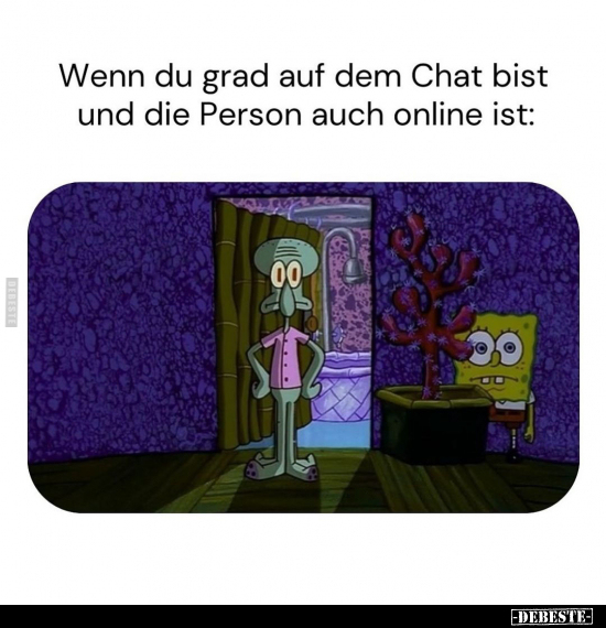 Wenn du grad auf dem Chat bist und die Person auch online ist.. - Lustige Bilder | DEBESTE.de