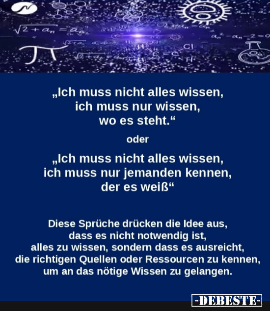 Ich muss nicht alles wissen - Lustige Bilder | DEBESTE.de