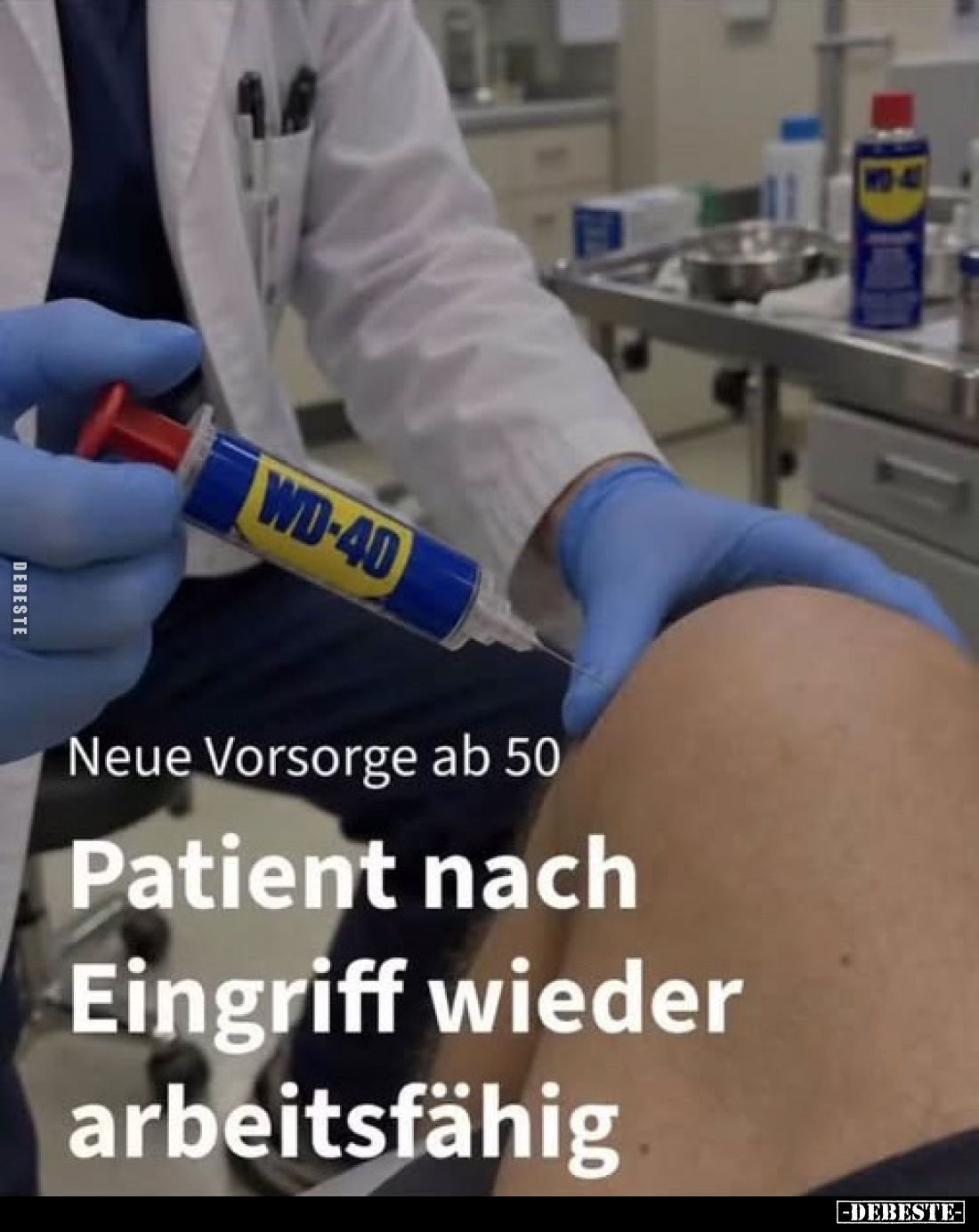 Neue Vorsorge ab 50
-
Patient nach Eingriff wieder arbeitsfähig