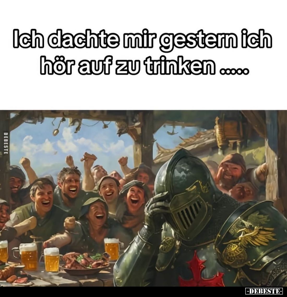 Ich dachte mir gestern ich hör auf zu trinken....