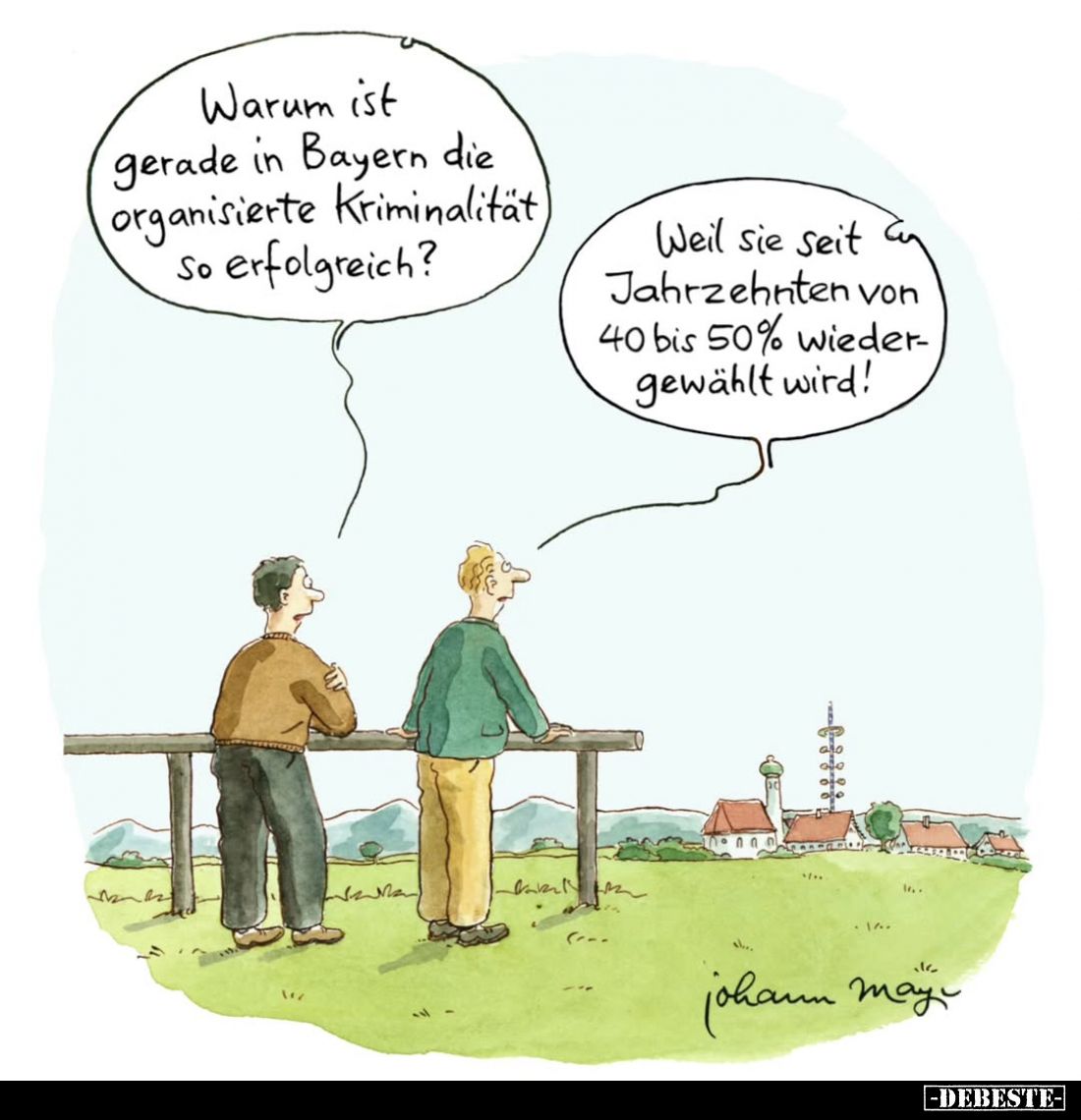 Warum ist gerade in Bayern die organisierte Kriminalität, so erfolgreich? -
Weil sie seit Jahrzehnten von 40 bis 50% wieder-...