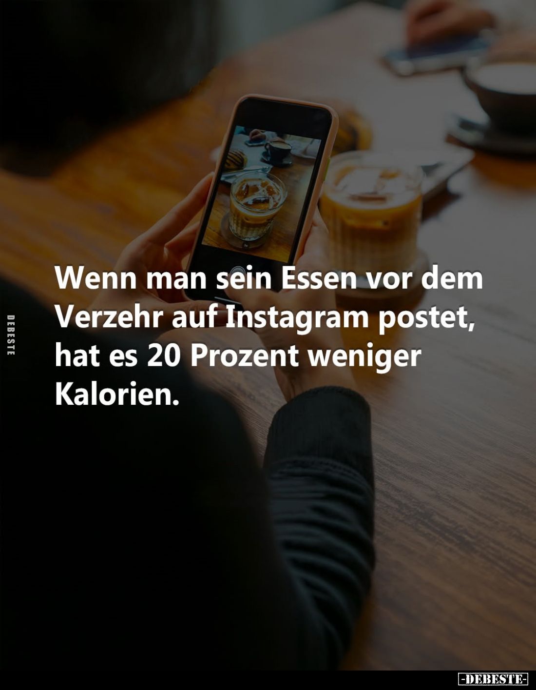Wenn man sein Essen vor dem Verzehr auf Instagram postet, hat es 20 Prozent weniger Kalorien.