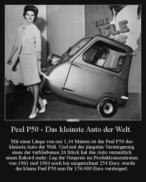 Peel P50 - Das kleinste Auto der Welt... - Lustige Bilder | DEBESTE.de