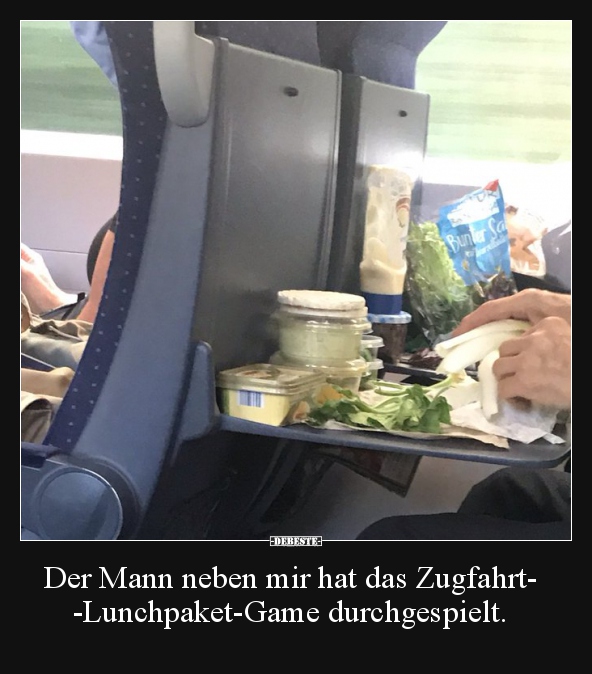 Der Mann neben mir hat das ZugfahrtLunchpaket-Game.. - Lustige Bilder | DEBESTE.de