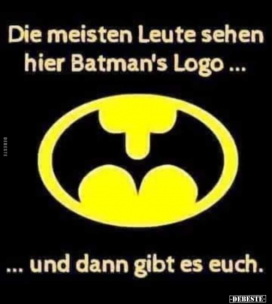 Die meisten Leute sehen hier Batman's Logo... - Lustige Bilder | DEBESTE.de