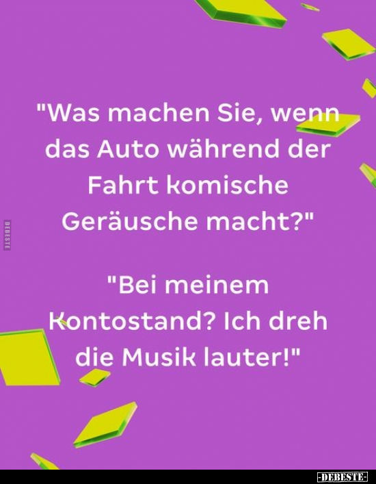 "Was machen Sie, wenn das Auto während der Fahrt.." - Lustige Bilder | DEBESTE.de