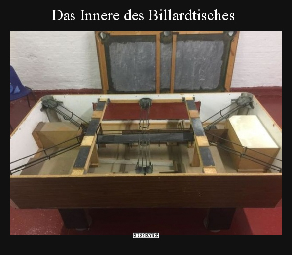 Das Innere des Billardtisches.. - Lustige Bilder | DEBESTE.de