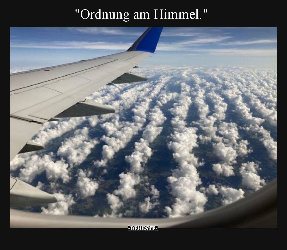 Ordnung am Himmel.
