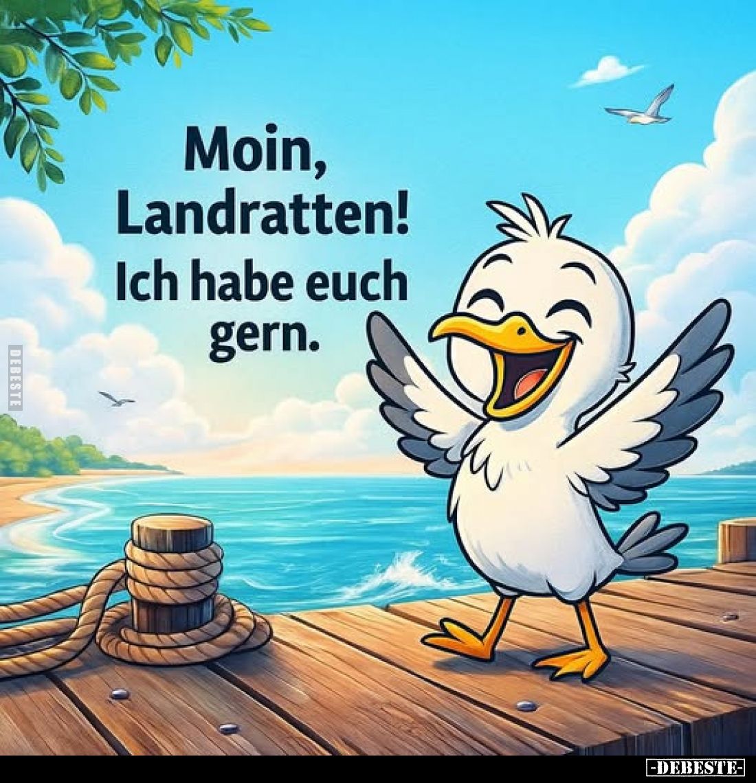 Moin, Landratten! Ich habe euch gern.