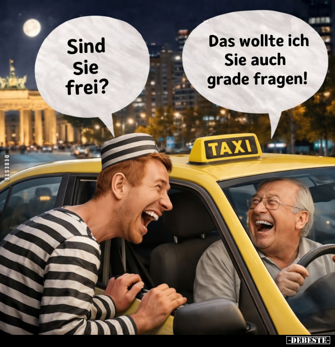 Sind Sie frei?
Das wollte ich Sie auch grade fragen!