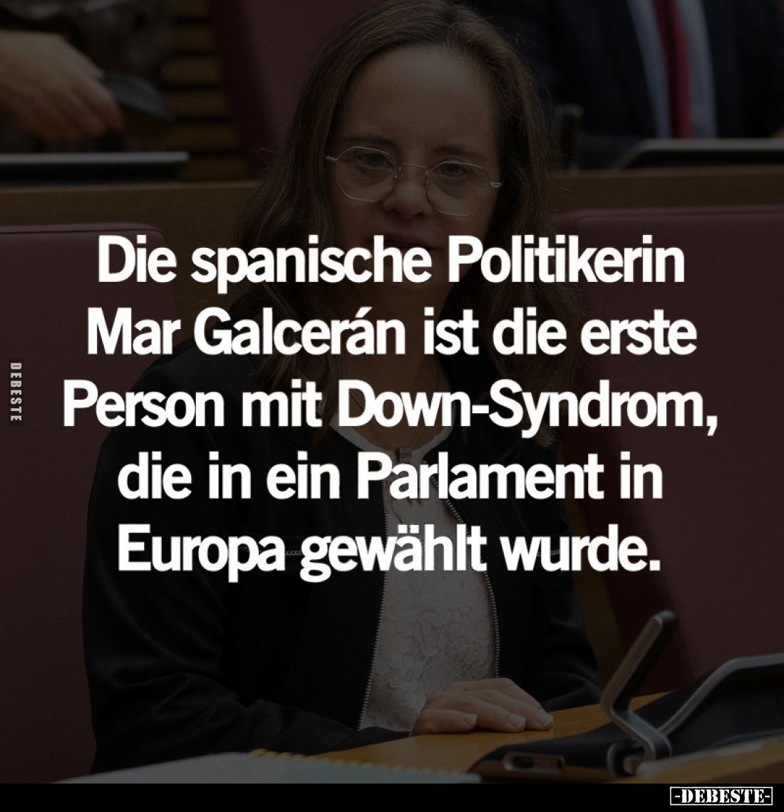 Die spanische Politikerin Mar Galcerán ist die erste Person mit Down-Syndrom, die in ein Parlament in Europa gewählt wurde.