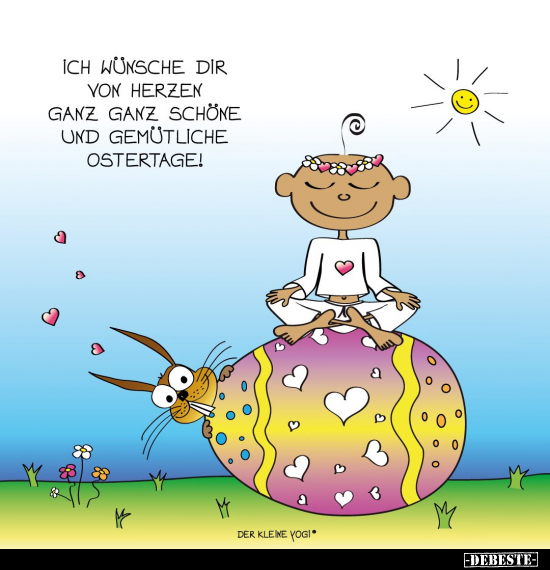 Ich wünsche dir von Herzen ganz ganz schöne und gemütliche Ostertage!