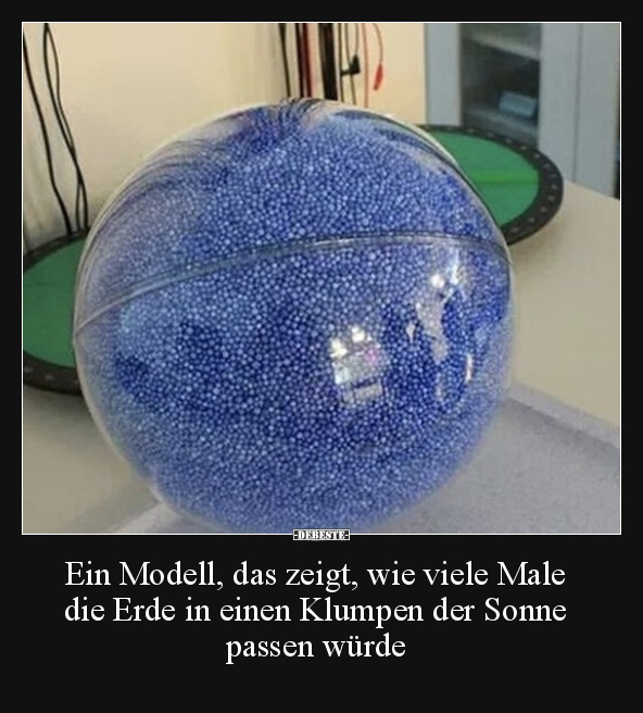 Ein Modell, das zeigt, wie viele Male die Erde in einen.. - Lustige Bilder | DEBESTE.de