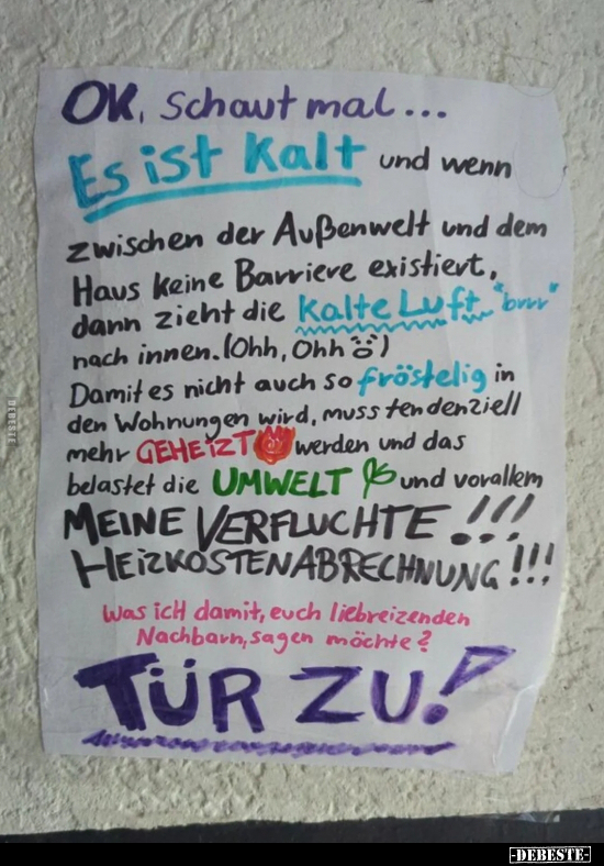 Lustige Bilder zum Thema: Es Ist Kalt, Kalt, Haus