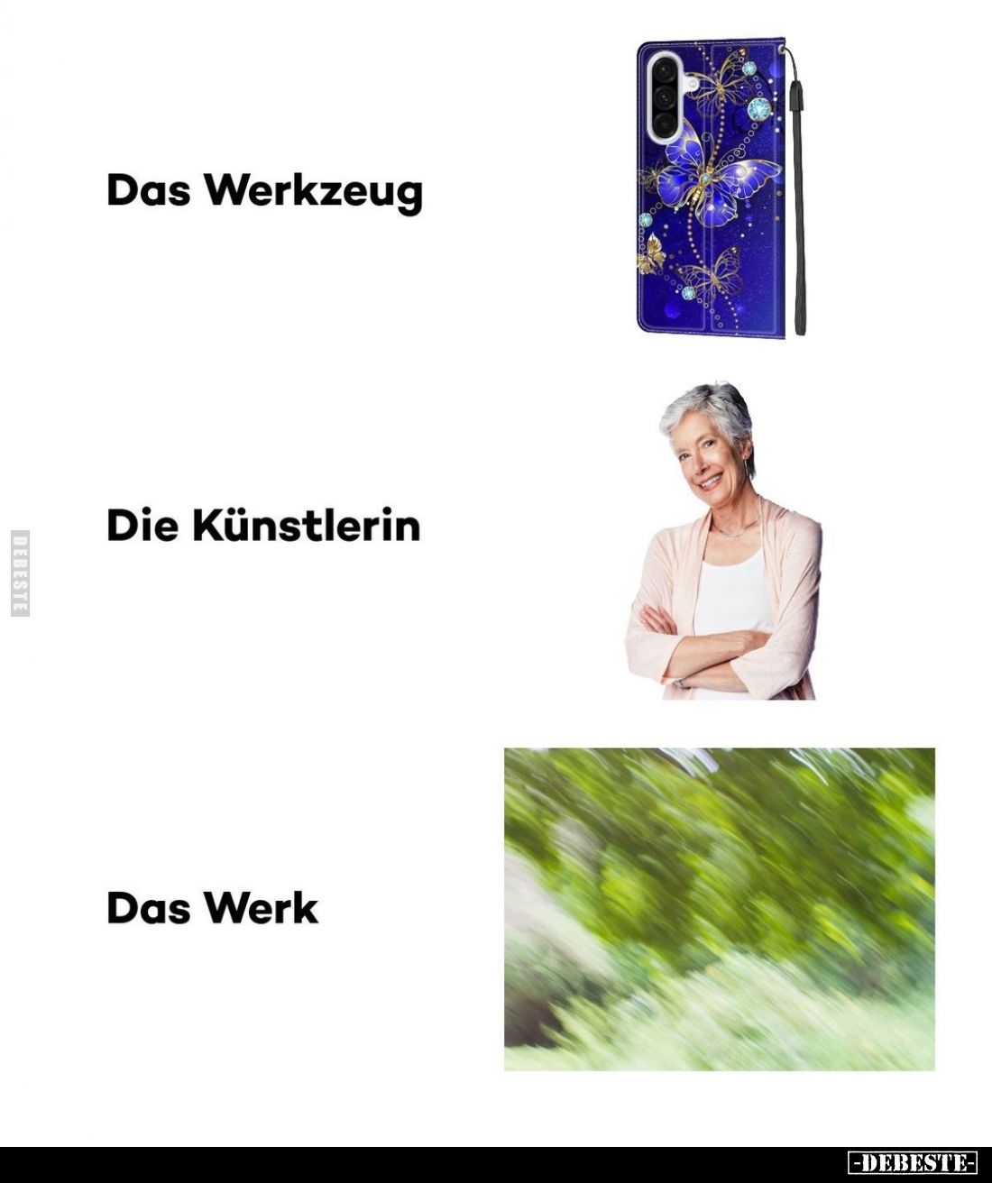 Das Werkzeug. Die Künstlerin. Das Werk... - Lustige Bilder | DEBESTE.de