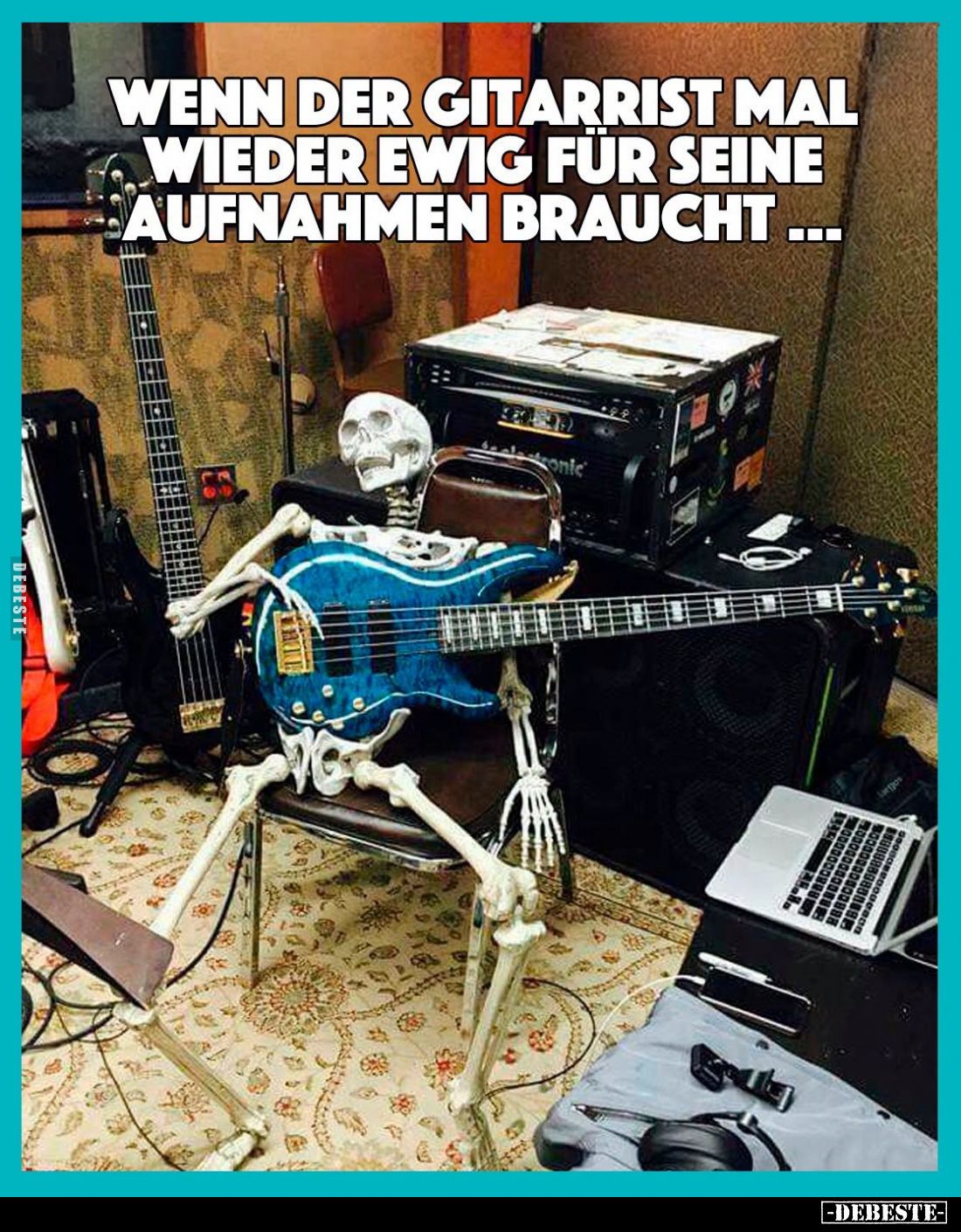 Wenn der Gitarrist mal wieder ewig für seine Aufnahmen braucht...