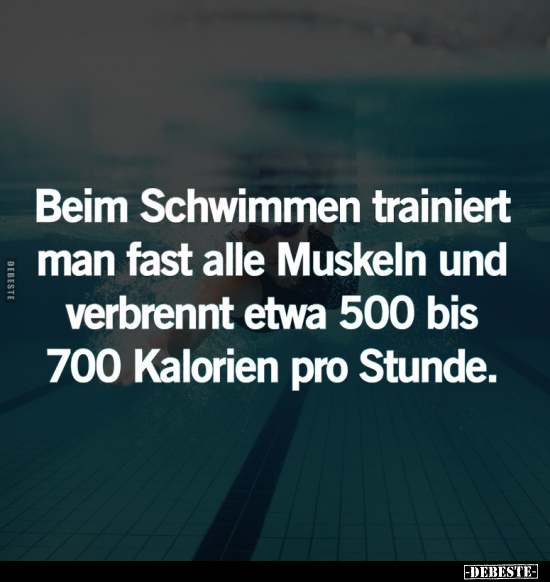 Beim Schwimmen trainiert man fast alle Muskeln... - Lustige Bilder | DEBESTE.de